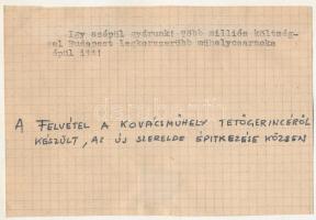 cca 1950 Felirat szerint Budapest legkorszerűbb műhelycsarnoka épül (de hogy pontosan hol, az tovább...