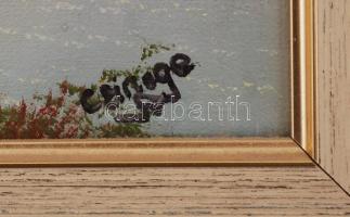 Czinege Zsolt (1967- ): Halászok. Olaj, vászon, jelzett, újszerű keretben, 27×50 cm