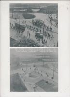 cca 1950 Budapest, Kőbánya, Zalka Máté tér, Keveházi János 2 db korabeli negatívjáról készült későbbi nagyítások, 13x15 cm