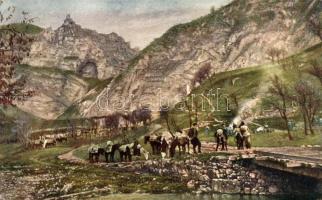 Osztrák-magyar csapatok tanyázása a szerbiai hegyekben / WWI Austrian-Hungarian military, Serbian mountains, Kilophot K. 2827.