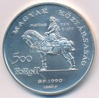 1990. 500Ft Ag "Mátyás király / Beatrix" T:BU
