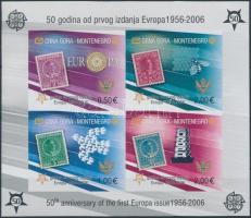 50th anniversary of Europa CEPT imperf block, 50 éves az Europa CEPT bélyeg vágott blokk