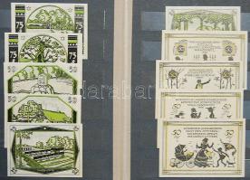 Német Birodalom 1920-as évek eleje nagy szükségpénz gyűjtemény 2 albumban 574db többségében klf sok ...