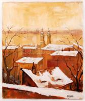 Guzsik jelzéssel: Tabán. Olaj, fa lemez, 60×50 cm