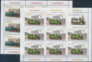 Locomotives mini sheet set Gőzmozdonyok kisív sor