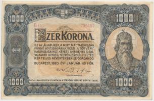 1920. 1000K "Orell Füssli Zürich" T:III Adamo K36