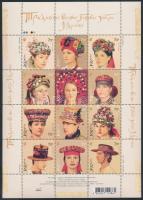 Hagyományos fejfedők kisív, Traditional headgear mini sheet
