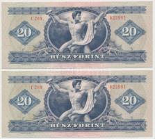 1975. 20Ft (2x) sorszámkövetők T:I