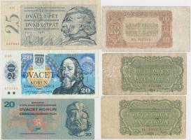 Csehszlovákia 1919-1988. 10db klf bankjegy T:vegyes Czechslovakia 1919-1988. 10pcs of diff banknotes C:mixed