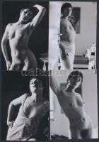 cca 1970 És ha nekem olyan kedvem van..., 6 db finoman erotikus fénykép, 13x9 cm / cca 1970 6 erotic photos, 13x9 cm