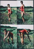 cca 1980 Az ordas farkas fényképei az ártatlan Piroskáról, 8 db finoman erotikus fénykép, 13x9 cm / cca 1980 8 erotic photos, 13x9 cm