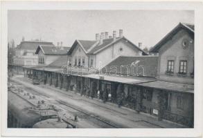 Gödöllő, MÁV Vasútállomás; Krummer photo, Storcz B. Mátyás dohánynagyárus kiadása