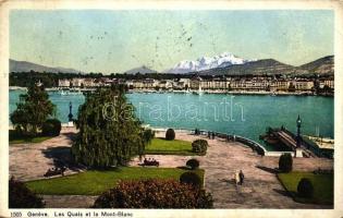 Geneve, Geneva; Les Quais et le Mont-Blanc (EK)