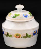 Grafenthal (Türingia)fedeles cukortartó, porcelán, fedélen apró mázhibával, jelzett, 9cm