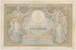 Jugoszlávia 1931. 1000D T:III,III-
Yugoslavia 1931. 1000 Dinara C:F,VG