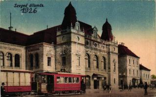 Szeged, Vasútállomás, villamos (r)