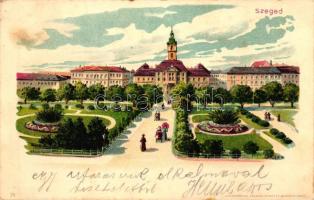 Szeged, Széchenyi tér litho s: Geiger R.