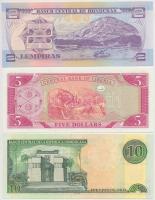 Dominika 2001. 10P + Honduras 2003. 2L + Libéria 2011. 5$ T:I
Dominica 2001. 10 Pesos + Honduras 20...
