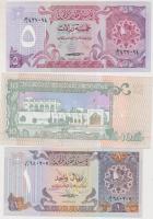Katar ~1980. 1R + 5R + 10R T:I
Qatar ~1980. 1 Riyal + 5 Riyals + 10 Riyals C:UNC