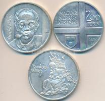 1976. 200Ft Ag 3klf db "Festők I. - Munkácsy, Szinyei, Derkovits" T:BU