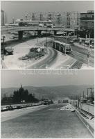 1982 Budapest, az Árpád híd felújítása, korszerűsítése, Karai Sándor felvételei, 13 db fotó, 13x18 c...