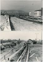 1982 Budapest, az Árpád híd felújítása, korszerűsítése, Karai Sándor felvételei, 13 db fotó, 13x18 c...