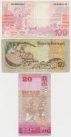 Vegyes: Portugália 1980. 50Esc + Belgium 1995-2001. 100Fr + Srí Lanka 2010. 20R T:III,III-,I
Mixed:...