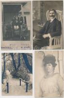 cca 1900-1940 Privát fényképek fotólapként felhasználva, megírva, postázva, 13 db fotólap, 14x9 cm