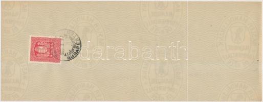 Budapest ~1920. "Basler Handelsbank" kitöltetlen csekkje, 4f bélyeggel és bélyegzéssel a h...