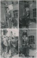 1946 Nyilvános akasztások, háborús bűnösök kivégzése a börtön udvarán, Rózsa György fotóriporter hag...