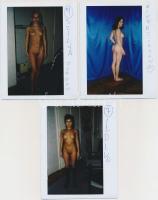cca 1987 Finoman erotikus polaroid fotók tétele, 13 db fénykép, 11x8 cm