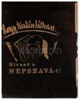 cca 1950 Fekete György budapesti fényképész specialitása a mozikban nagyfilmek előtt vetített álló d...