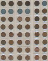 Német Birodalom / Weimari Köztársaság / Német 3. Birodalom / NSZK / NDK fémpénz gyűjtemény albumba rendezve, összesen 308db T:vegyes German Empire / Weimar Republic / German Third Reich / FRG / GDR metal coin collection in album, 308pcs C:mixed