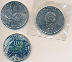 1980. 100Ft Ni "Szovjet-magyar közös űrrepülés" + 1981. 100Ft Ni "FAO" + 1990. 1...