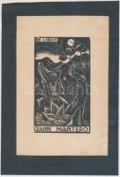 Armando Baldinelli (1908-2002)ex librisek: fametszet, bélyegzővel jelzett, 20x13cm, linómetszet,(25x12cm), bélyegzővel jelzett, klisé (10x13cm), jelzés nélkül