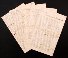 1885 Gergely Lajos (1834-1918) kézirata: Az iskolai fegyelemről. Radnótfája, 17 beírt oldal, 34x21cm