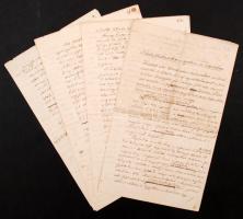 1887 Gergely Lajos (1834-1918)ref. lelkész, tanító kézirata: A hála fölébresztése és ápolása az iskolában. Radnótfája, 14 beírt oldal, 34x21cm