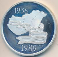 Kósa István (1953-) 1989. "Kádár János" Ag emlékérem (31.04g/0.925/38.6mm) T:PP