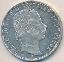 Ausztria 1860A 1Fl Ag "Ferenc József" T:2  Austria 1860A 1 Florin Ag "Franz Joseph" C:XF