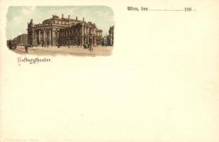 Vienna, Wien I. Hofburgtheater / theatre, Schwanhausser litho (Rb)