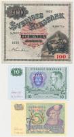 Svédország 1935. 100Kr + 1978. 5Kr + 1989. 10Kr T:III,I Sweden 1935. 100 Kronor + 1978. 5 Kronor + 1989. 10 Kronor C:F,I