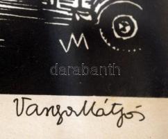 Réti Mátyás (1922-2002): Nemzeti Színház 1875 1908 1965. Linó, papír, jelzett, üvegezett keretben, 1...