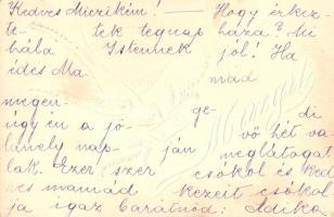 "Margit" Greeting card, swallow, Emb.