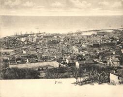 Fiume, Hajógyár látképe, hajtatlan panorámalap, Divald Károly / aerieal view of the ship factory, unfolded panoramacard