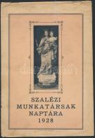 1928 A Szalézi munkatársak naptára, képekkel, leírásokkal, ceruzás bejegyzésekkel