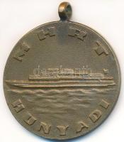 1967. "150 éves a magyar gőzhajózás - Carolina / MHRT Hunyadi" Br emlékérem füllel (30mm) ...