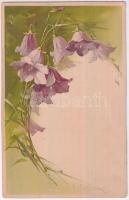 5 db RÉGI használatlan motívumlap; litho virágok C. Klein szignóval; Meissner & Buch / 5 old unu...