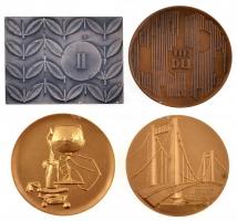 ~1960-1970. 4db-os érem és plakett tétel: "Concours International des Vins Budapest - Nemzetköz...