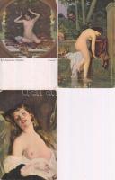 6 db RÉGI motívumlap; erotikus lapok / 6 old motive cards; erotic