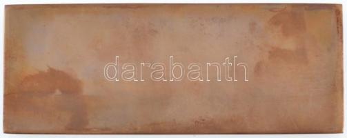 ~1970. "Lenin Kohászati Művek Diósgyőr" egyoldalas öntött Br plakett (59x148mm) T:2